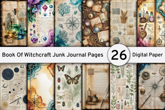 Book of Witchcraft Junk Journal Pages: Unlock Your Creative Magic