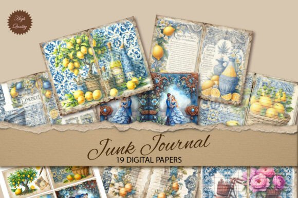 Bring Mediterranean Romance to Your Art With Sicilian Watercolor Junk Journal Paper