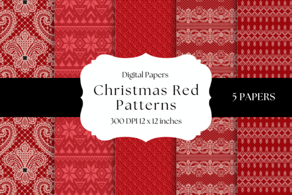 Christmas Red Patterns Digital Papers: Your Festive Design Foundation