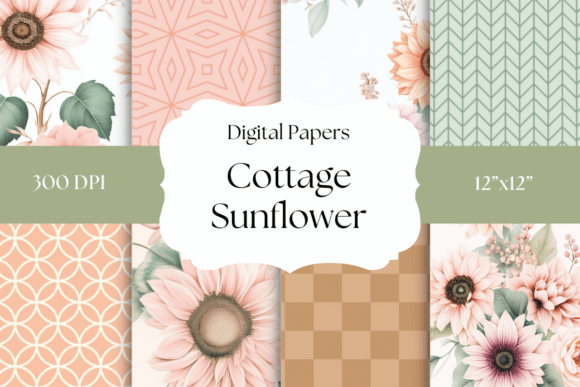 Cottage Sunflower: Soft Floral Patterns for Warm, Romantic Designs