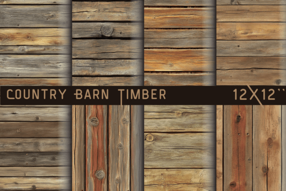 Country Barn Timber Printable Paper: Rustic Farmhouse Digital Backgrounds