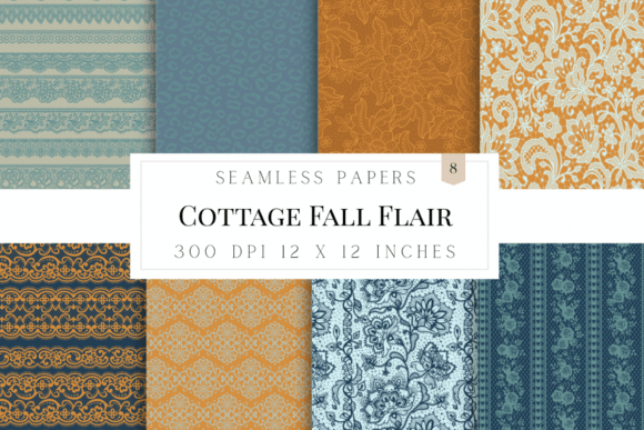 Embrace Autumn's Charm: Cottage Fall Flair Digital Paper