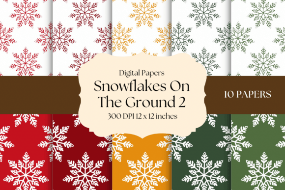 Embrace Rustic Charm with Snowflakes on the Ground Set 2