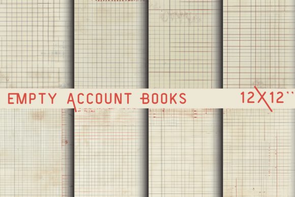 Empty Account Books Memory Kit: Vintage Ledger & Financial Archive Backgrounds