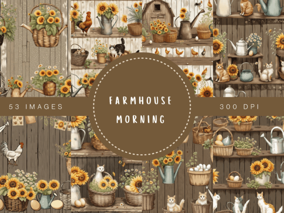 Farmhouse Morning: Rustic Country Digit for Cozy Designs