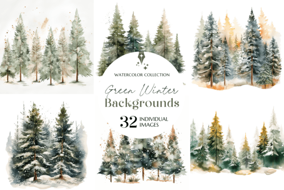 Green & Gold Winter Background: A Designer's Seasonal Palette