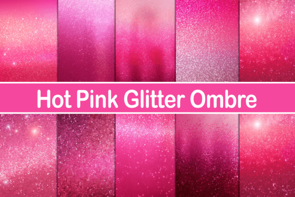 Hot Pink Glitter Ombre: A Bold Design Asset
