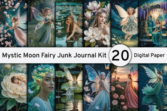 Mystic Moon Fairy Junk Journal Kit: Unveiling Enchanting Digital Designs