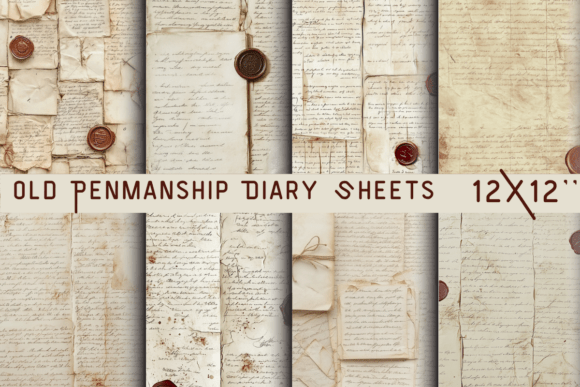 Old Penmanship Diary Sheets: Timeless Elegance for Modern Projects