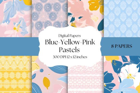 Pastel Color Floral Digital Papers: A Soft Creative Palette