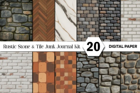 Rustic Stone & Tile Junk Journal Kit: A Textural Foundation for Design