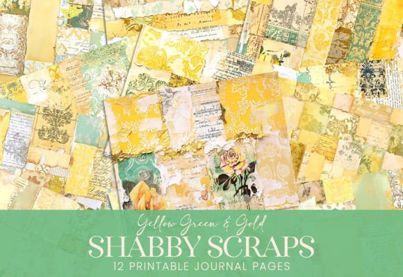 Shabby Chic Pattern Sampler Yellow Green: A Designer's Guide to Soft Texture