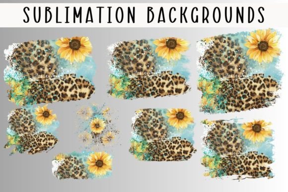 Sunflower Leopard Sublimation Background: Bold, Vibrant, and Ready for Your Projects