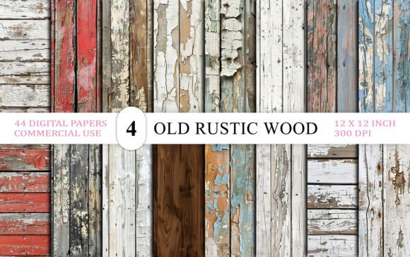 Timeless Texture: The Rustic Wood Digital Paper Bundle