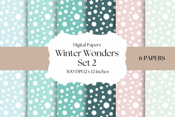 Winter Wonders Set 2 Digital Papers: A Calm Creative Palette